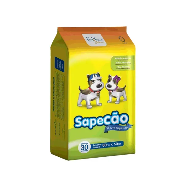 Tapete Higiênico Sapecão 80x60cm 30 unidades